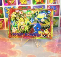 Pokemon HOLO Vintage Pocket Monsters Vending Prism Sticker 1998 Nintendo - Image 4