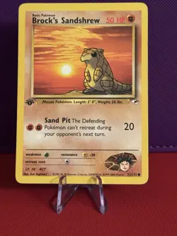 Brock's Sandshrew - 1st Edition - 72/132 Gym Heroes - Pokemon TCG - 2000 LP - Image 1