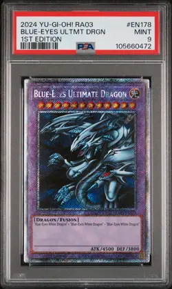 2024 YU-GI-OH! RA03-EN178 BLUE-EYES ULTIMATE DRAGON 1ST Edition PSR PSA 9 - Image 1
