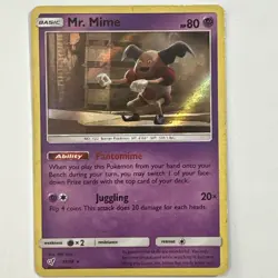 Mr. Mime 11/18 Rare Holo Card Detective Pikachu 2019 Pokemon TCG MP - Image 1