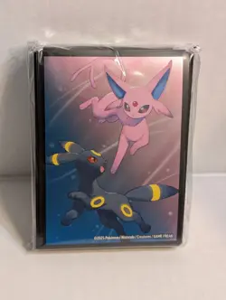 Prismatic Evolutions Umbreon Espeon Figure Collection Sleeves Sealed + free card - Image 1