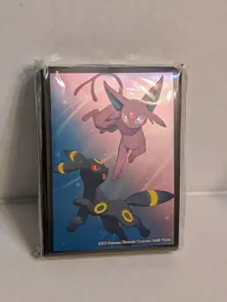 Prismatic Evolutions Umbreon Espeon Figure Collection Sleeves Sealed + free card - Image 2