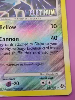 Dialga 16/106 Great Encounters Crosshatch Reverse Holo Rare Vintage Pokemon Card - Image 5