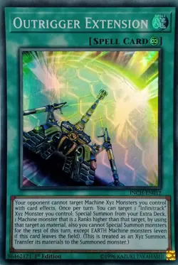 INCH-EN012 OUTRIGGER EXTENSION SUPER RARE 1ST EDITION YuGiOh CARD - Image 1
