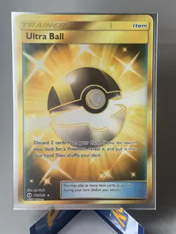 (Pre-Owned) NM Ultra Ball Gold Secret Rare Card 161/149 Sun and Moon Base Set - Image 1