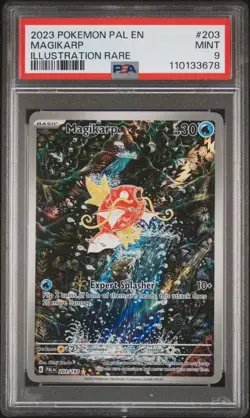 2023 POKEMON PAL EN-PALDEA EVOLVED ILLUSTRATION RARE #203 MAGIKARP PSA 9 - Image 1
