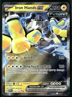 Iron Hands ex - 070/182 - Paradox Rift (PAR) Double Rare Holo Pokemon TCG - Image 1