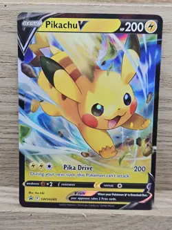Pikachu V SWSH285 Sword & Shield Promo Cards Holo Pokemon Card TCG (3) - Image 1