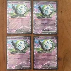 (4) Pokemon TCG Meloetta EX Black Bolt 044/086 English Near Mint - Image 1