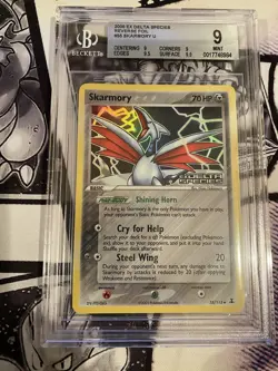 BGS 9 Skarmory 55/113 Pokemon EX Delta Species STAMPED Reverse Holo 2005 - Image 1