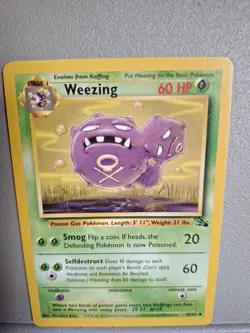 Pokemon TCG Weezing Fossil 45/62 Regular Unlimited Uncommon - Image 1