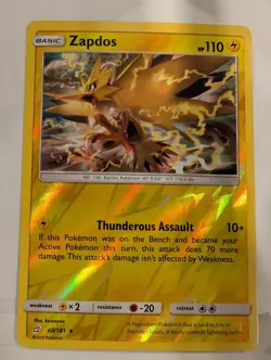 Zapdos 40/181 - SM-Team Up Pokemon Reverse Holo Foil Nice! - Image 1