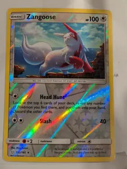 Zangoose 132/181 - SM-Team Up Pokemon Reverse Holo Foil Nice! - Image 1