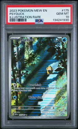 2023 POKEMON MEW EN-151 ILLUSTRATION RARE #175 PSYDUCK PSA 10 - Image 1
