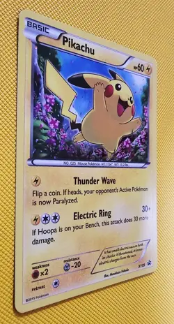 2015 Pokemon Pikachu (Collector Chest) XY89 Holo Swirl - Image 3