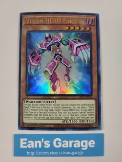 YuGiOh! Vision HERO Faris 1st Edition GFP2-EN059 Ultra Rare foil - MN - Image 1