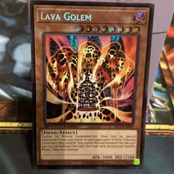 Yugioh! LP Lava Golem - SBC2-END09 - Prismatic Secret Rare - 1st Edition Lightly - Image 1