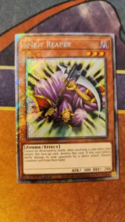 YuGiOh! Spirit Reaper (RA03-EN122) - Platinum Secret Rare - 1st Edition NM - Image 1