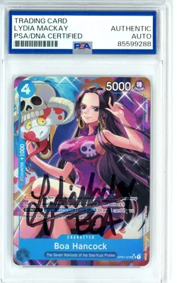 PSA Signed One Piece CCG Lydia Mackay 'Boa Hancock' (OP01-078) (Alternate Art) - Image 1