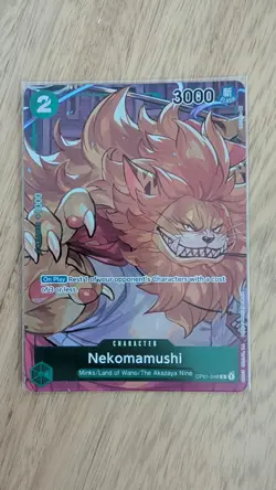 One Piece CCG Nekomamushi (Box Topper) OP01-048 Romance Dawn Foil PRE-ERRATA - Image 1