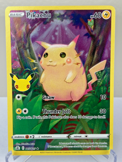 Pikachu 005/025 Celebrations Full Art 25th Anniversary Pokemon Card - Near Mint - Image 1