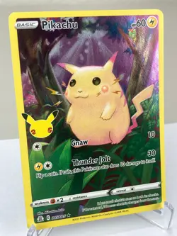 Pikachu 005/025 Celebrations Full Art 25th Anniversary Pokemon Card - Near Mint - Image 2