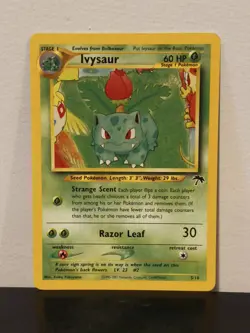 Pokemon Ivysaur Card 5/18 Southern Islands Vintage Set MP Condition - Image 1