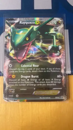 Pokemon TCG Rayquaza EX BW47 Promo Holo Rare Trading Card - Image 1