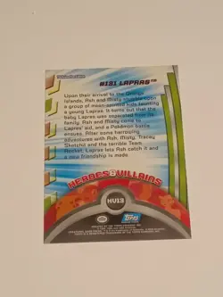 Lapras 131 HV13 NM Non Holo Heroes Villains Blue Topps Logo Pokemon Card! - Image 2