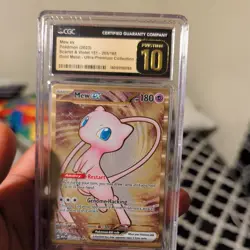 CGC 10 PRISTINE Mew Ex 205/165 Gold METAL 151 UPC PROMO Pokemon Card - Image 5