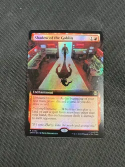 FOIL Extended Art Shadow of the Goblin SPM 0262 Rare MTG Marvel's Spider-Man - Image 1