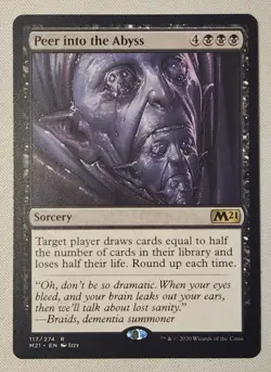 MTG Magic Gathering [x1] Peer into the Abyss [x1] Core Set : 2021 M21 M/NM - Image 1