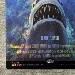 MTG Jaws, Relentless Predator Secret Lair SLD #2175 Rainbow Foil NM - Image 4