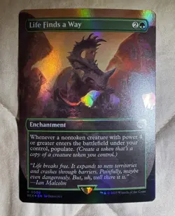 MTG Life Finds a Way (Borderless) Foil Jurassic Park - Image 1