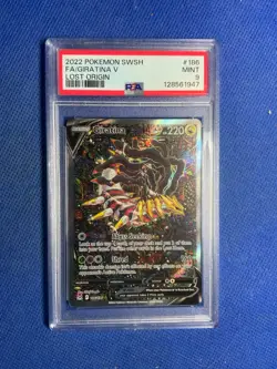 2022 POKEMON SWORD & SHIELD LOST ORIGIN #186 FULL ART/GIRATINA V PSA 9 - Image 1