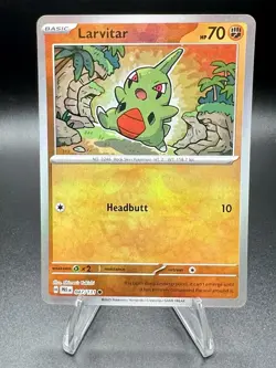 Pokemon TCG Larvitar 047/131 Master Ball Reverse Holo Prismatic Evolutions - Image 1