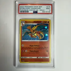 2022 Special Delivery Charizard SWSH075 Pokemon Center UK Black Star Promo PSA 9 - Image 1