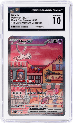 2023 Pokemon Scarlet and Violet Black Star Promo Mew Ex CGC 10 - Image 1