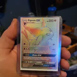 Pokemon Espeon GX Secret Rare 152/149 SM Base Set Full Art Holo Psychic - Image 1