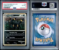 2010 Pokemon HeartGold SoulSilver Undaunted Umbreon #10 Holo PSA 6 - Image 3