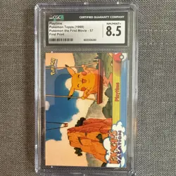 Pokemon Topps TCG Pokemon Movie Pikachus Vacation Playtime 1999 NM CGC 8.5 - Image 1