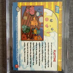 Pokemon Topps TCG Pokemon Movie Pikachus Vacation Playtime 1999 NM CGC 8.5 - Image 2