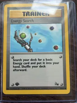 Pokemon TCG Energy Search Fossil Unlimited Common 1st Edition - Image 1