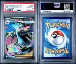 2025 POKEMON PFL EN-PHANTASMAL FLAMES ULTRA RARE #109 MEGA CHARIZARD X EX PSA 10 - Image 3