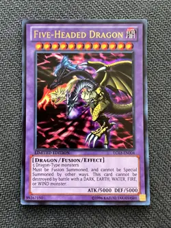 Yugioh Five-Headed Dragon Limited Edition Ultra Rare LC03-EN004 LP/NM - Image 1