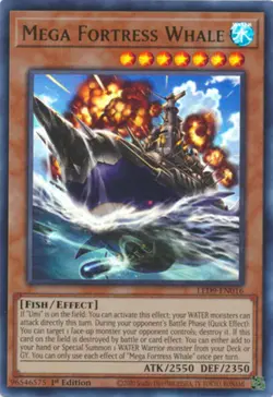 Yugioh! MP Mega Fortress Whale - LED9-EN016 - Ultra Rare - 1st Edition Moderatel - Image 1