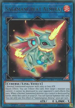 Yugioh! LP Salamangreat Almiraj - DUOV-EN085 - Ultra Rare - 1st Edition Lightly - Image 1