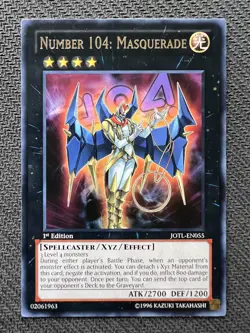 Yugioh Number 104: Masquerade 1st Edition Rare JOTL-EN055 NM - Image 1