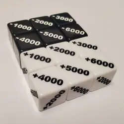 Positive 1000 and Negative 1000 Counter Dice Compatible With One Piece TCG - Image 1