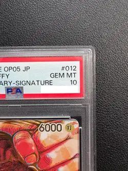 PSA 10 Luffy ST01-012 OP-05 Eiichiro Oda Signature One Piece Card Japanese TCG - Image 3